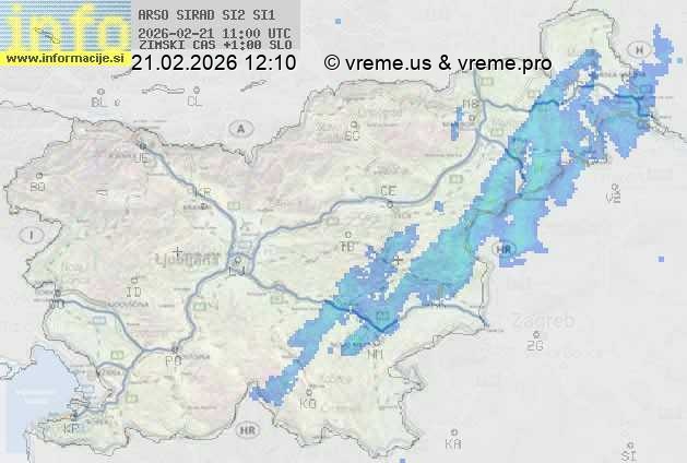 Radarska karta padavin