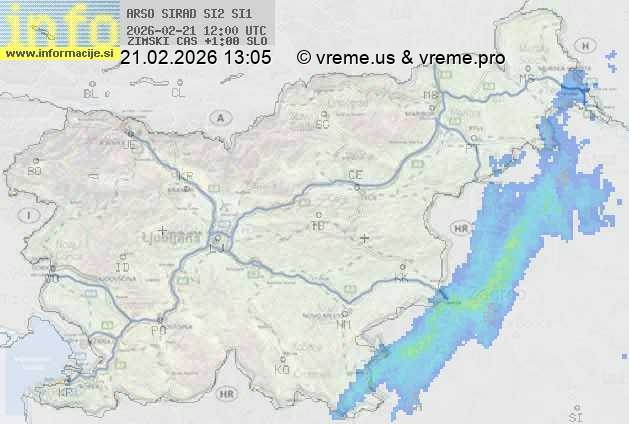 Radarska karta padavin