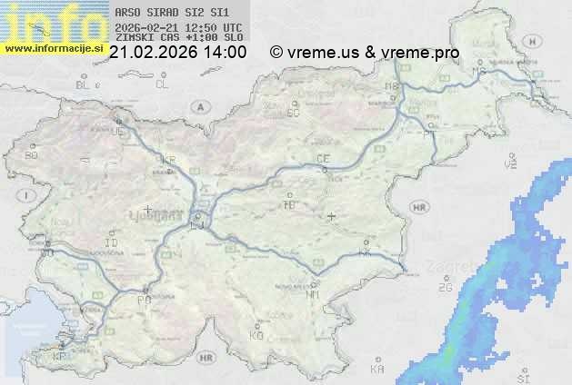 Radarska karta padavin