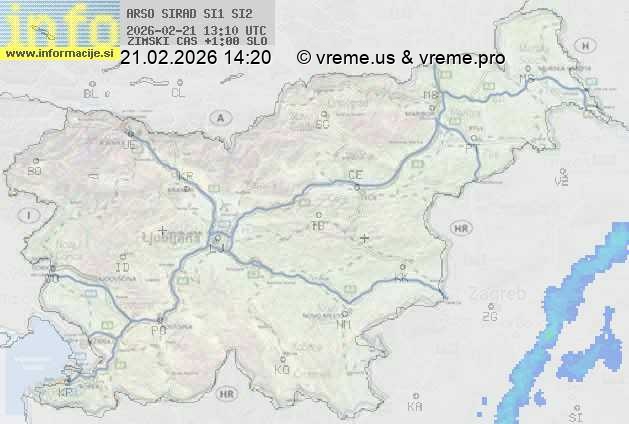 Radarska karta padavin