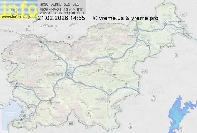 Radarska karta padavin