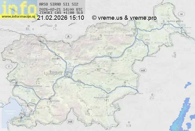 Radarska karta padavin