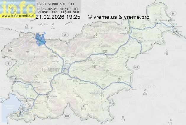 Radarska karta padavin