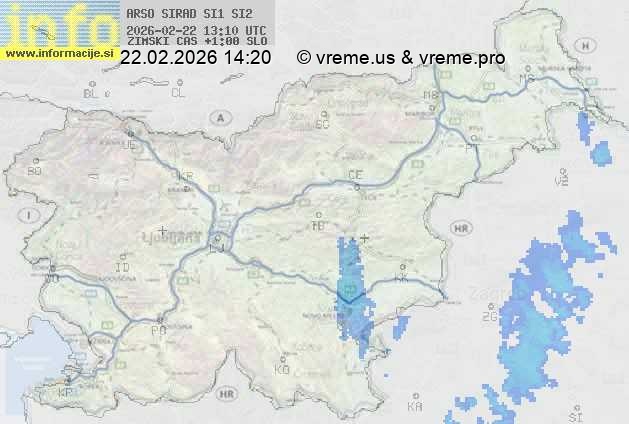 Radarska karta padavin