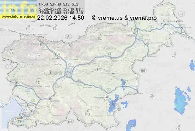 Radarska karta padavin