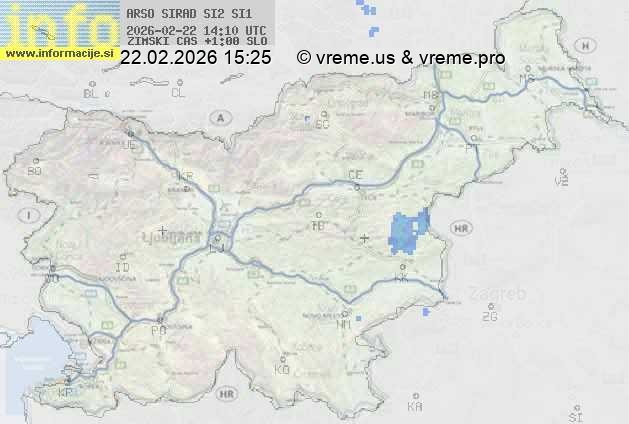 Radarska karta padavin