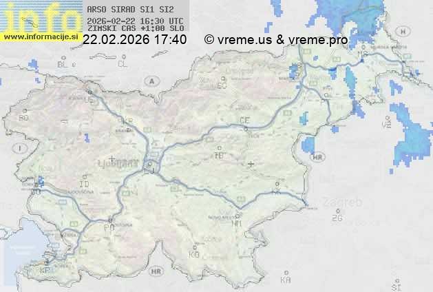 Radarska karta padavin