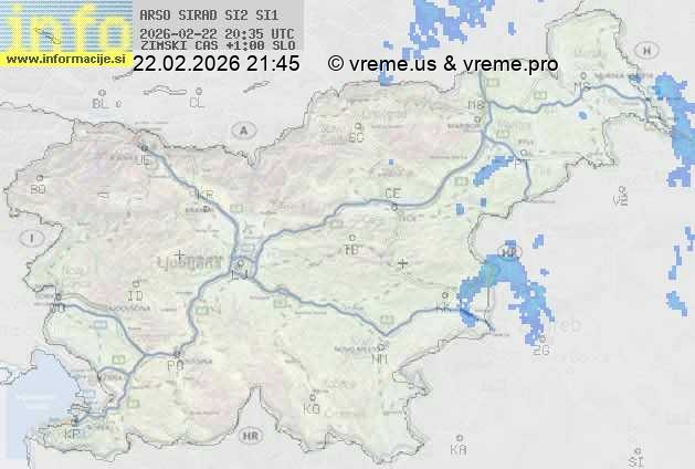 Radarska karta padavin