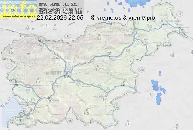 Radarska karta padavin