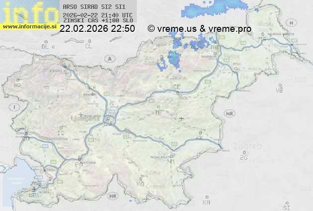 Radarska karta padavin