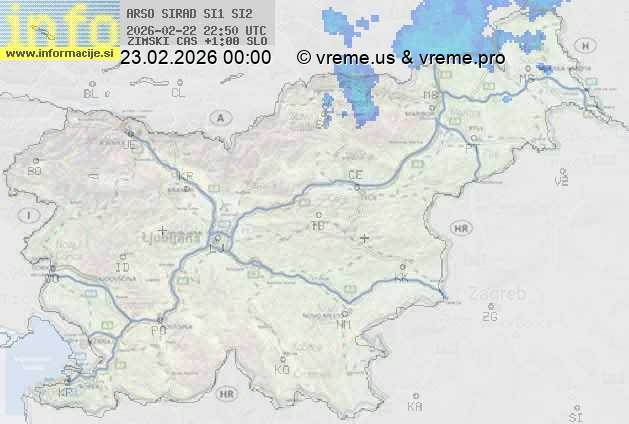 Radarska karta padavin