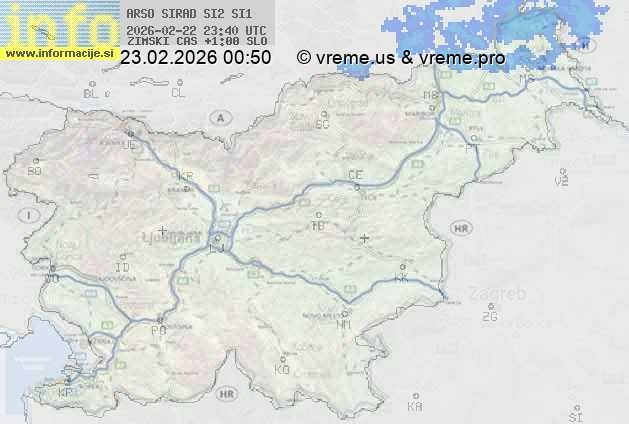 Radarska karta padavin