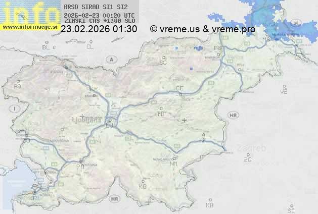 Radarska karta padavin