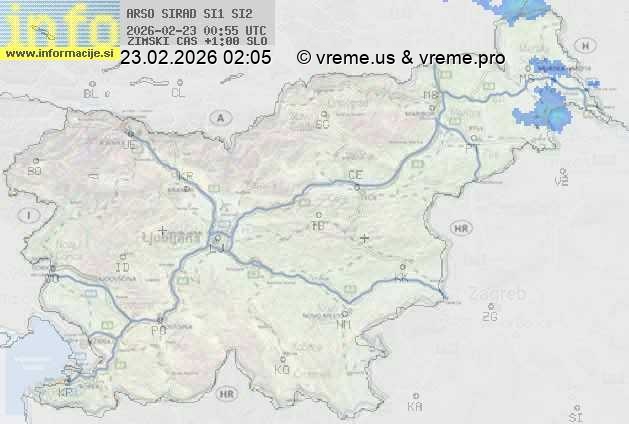 Radarska karta padavin