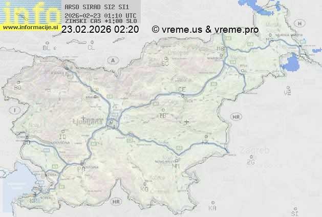 Radarska karta padavin