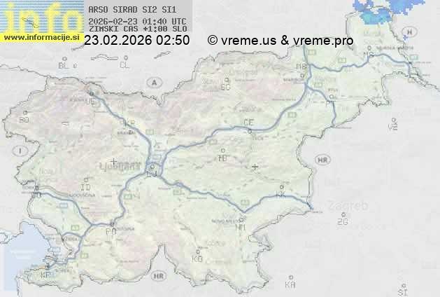 Radarska karta padavin