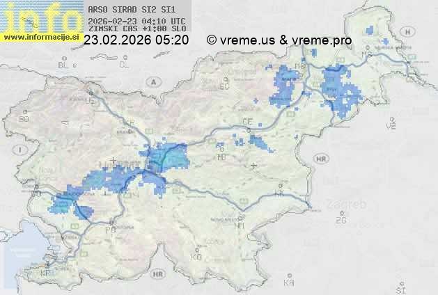 Radarska karta padavin