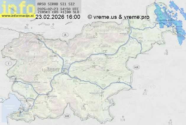 Radarska karta padavin