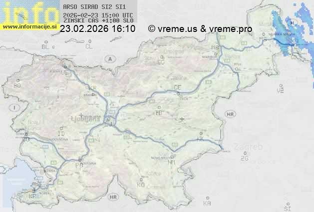 Radarska karta padavin