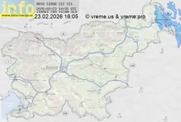 Radarska karta padavin