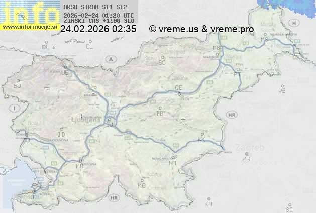 Radarska karta padavin