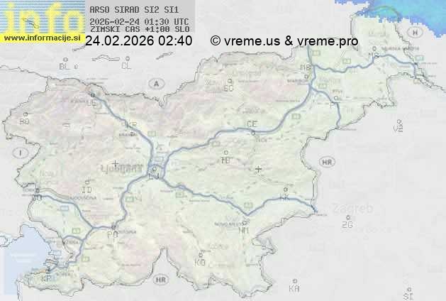 Radarska karta padavin