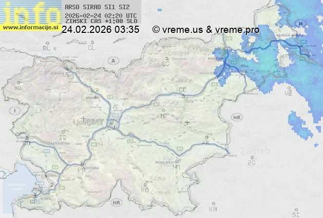 Radarska karta padavin