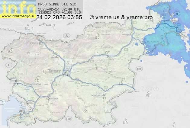 Radarska karta padavin