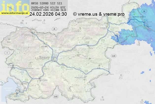 Radarska karta padavin