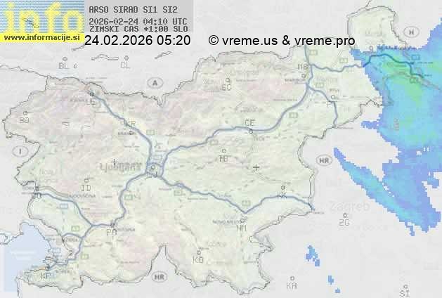 Radarska karta padavin
