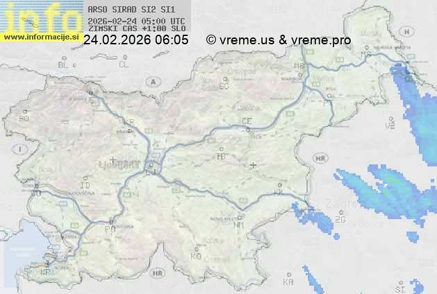 Radarska karta padavin