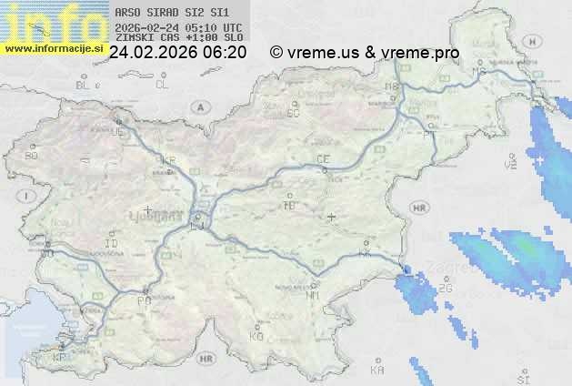 Radarska karta padavin