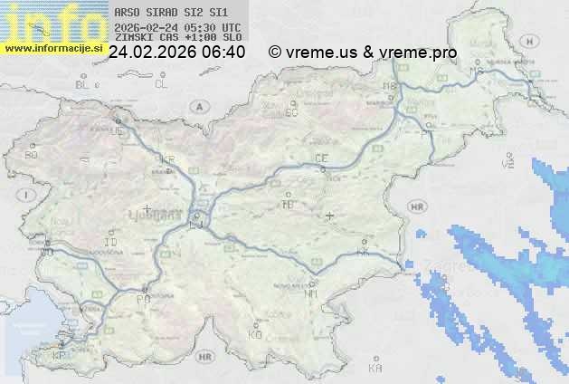 Radarska karta padavin