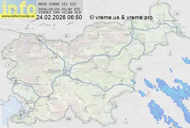 Radarska karta padavin