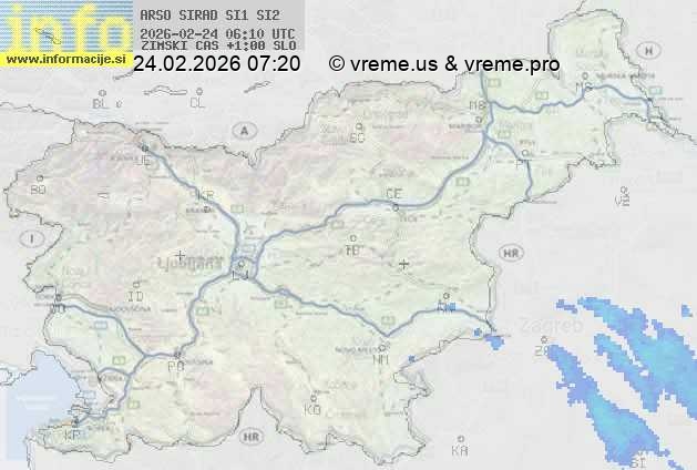 Radarska karta padavin