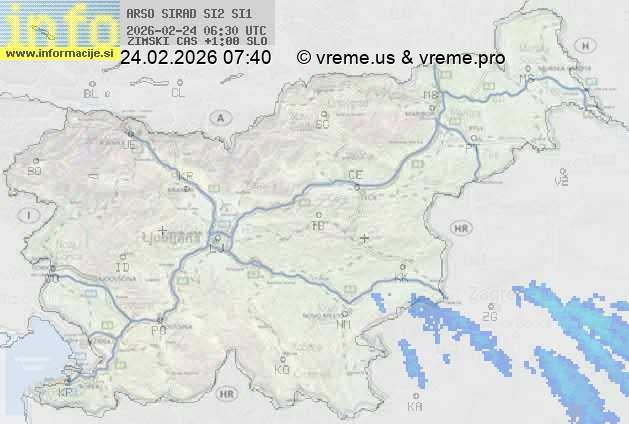Radarska karta padavin