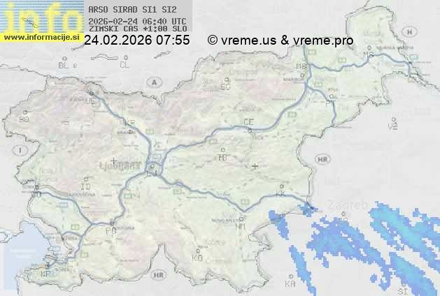 Radarska karta padavin