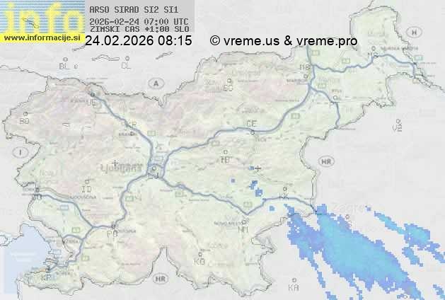 Radarska karta padavin