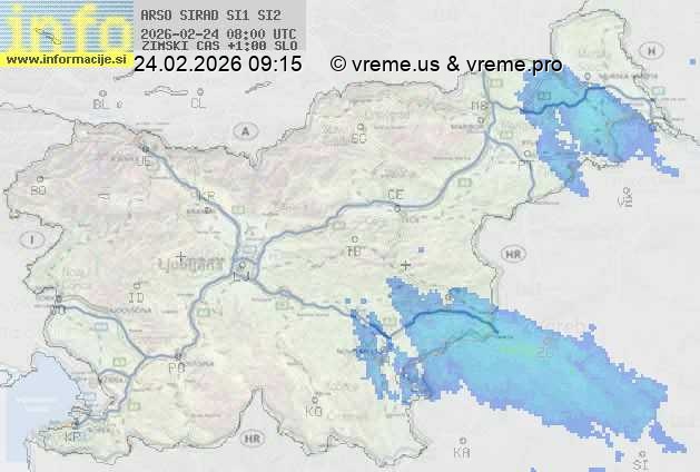 Radarska karta padavin