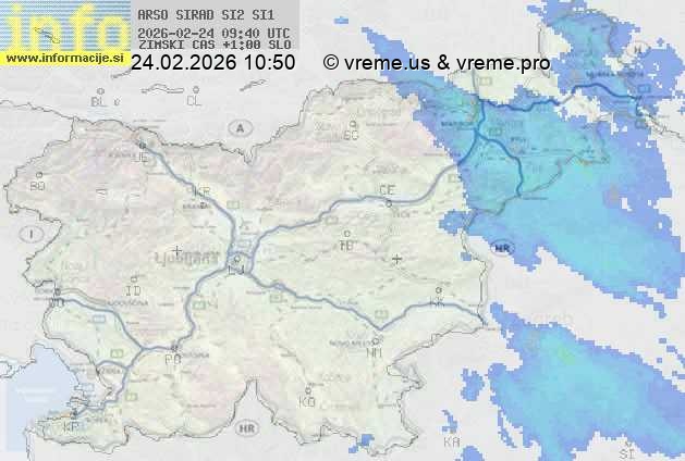 Radarska karta padavin