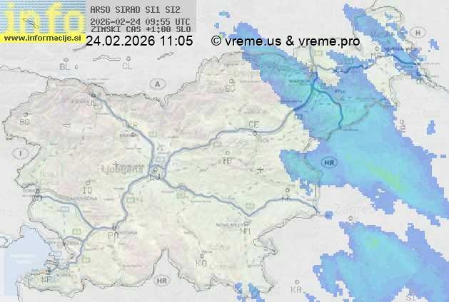 Radarska karta padavin