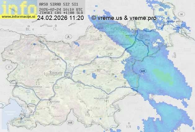Radarska karta padavin