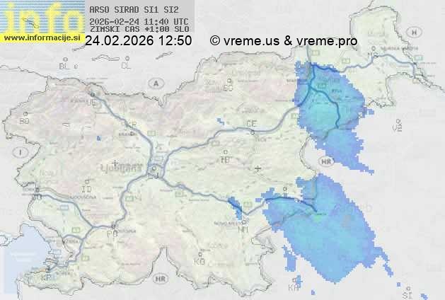 Radarska karta padavin