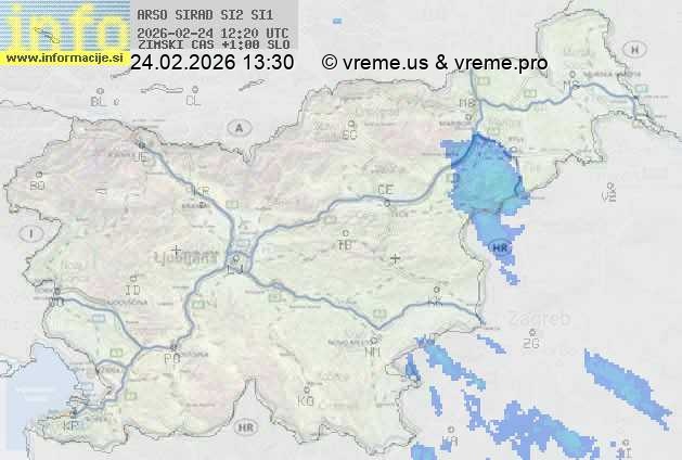 Radarska karta padavin