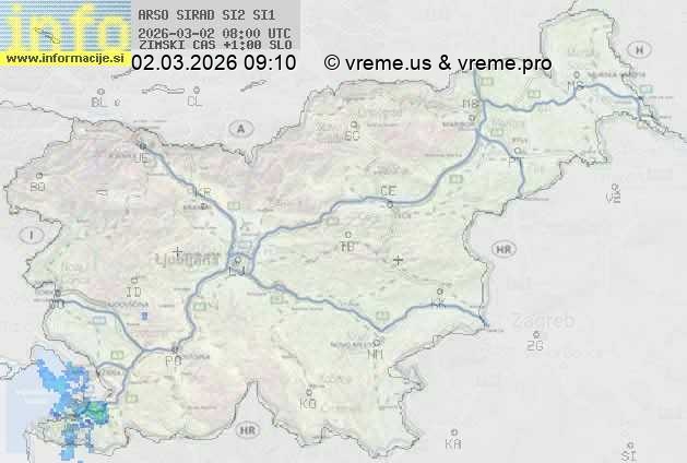 Radarska karta padavin