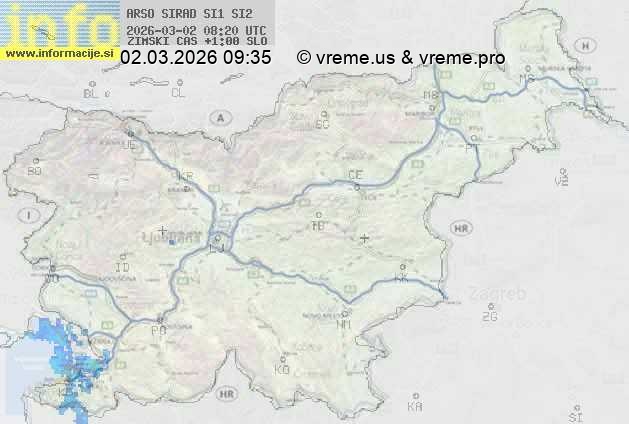 Radarska karta padavin