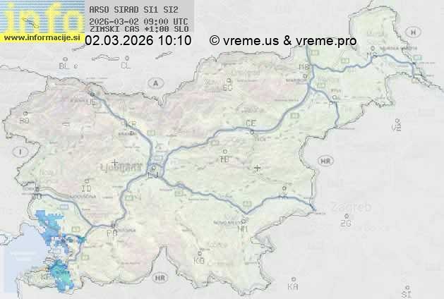 Radarska karta padavin