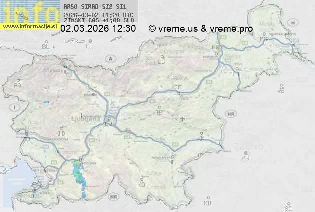 Radarska karta padavin