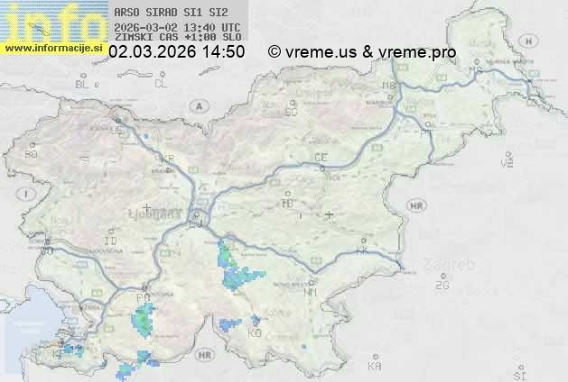 Radarska karta padavin