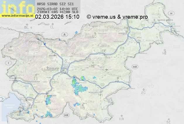 Radarska karta padavin